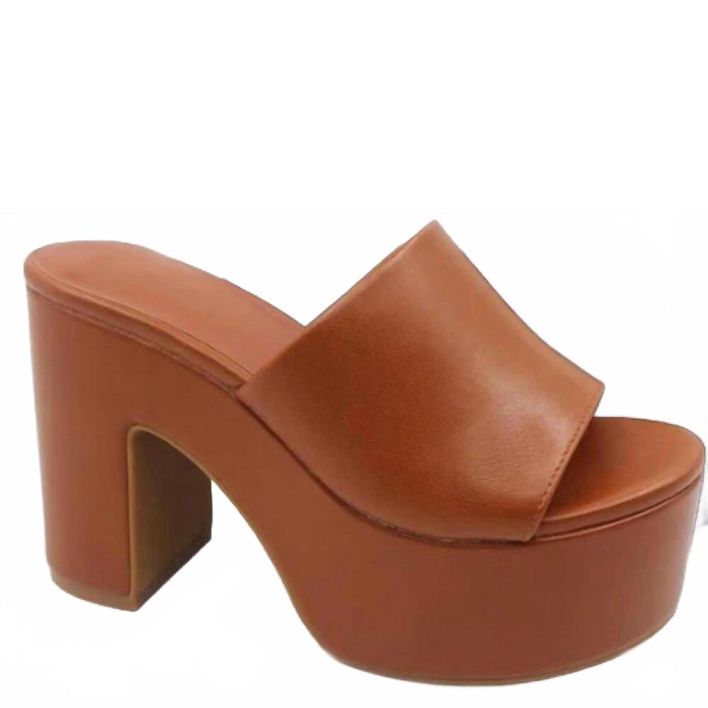 NEW LA SHOE KING leslie platform in coffee